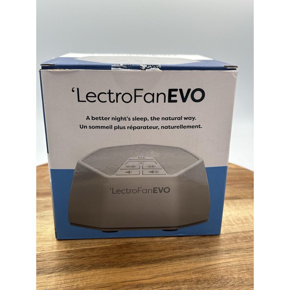 LectroFan EVO White Noise Sound Machine 22 Non-Looping Sounds Sleep Travel White